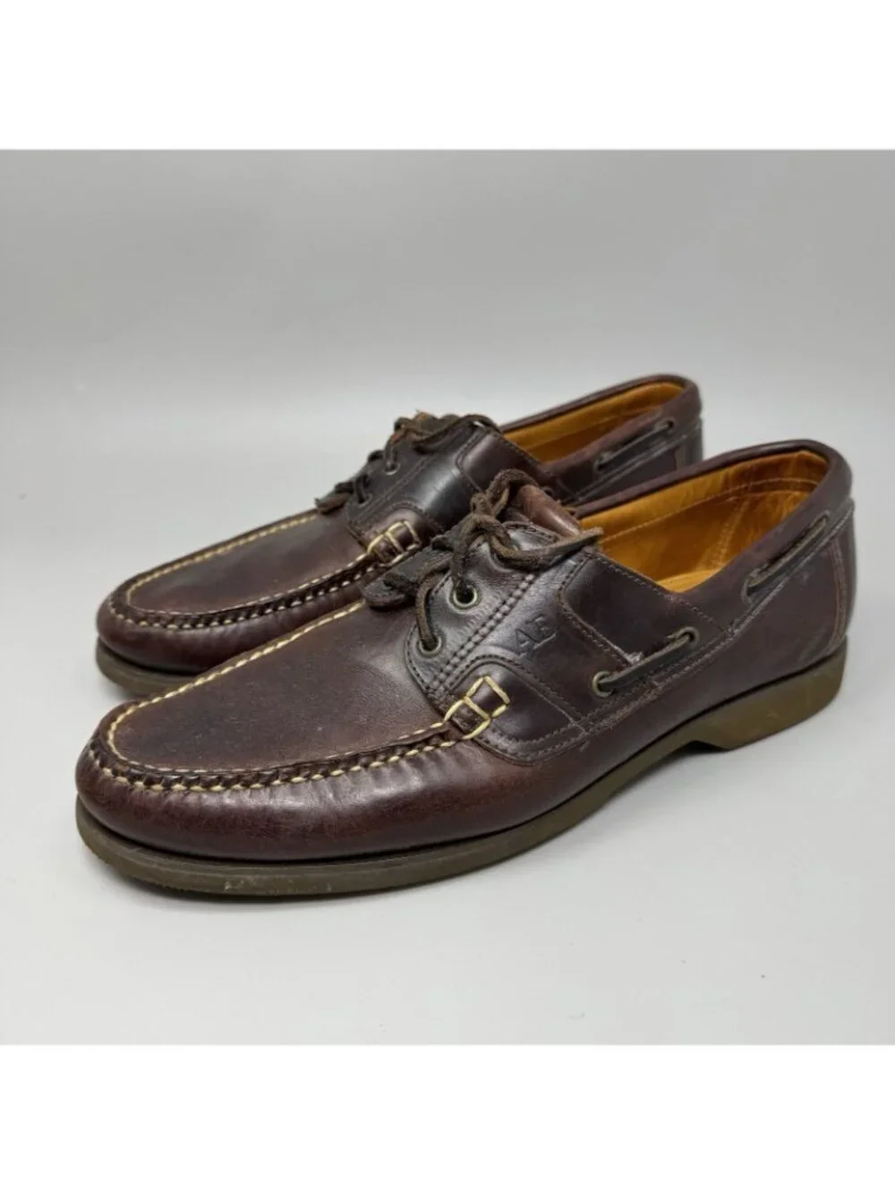 Allen Edmonds Mens Size 11D Dark Brown Leather Key Largo Boat Shoes